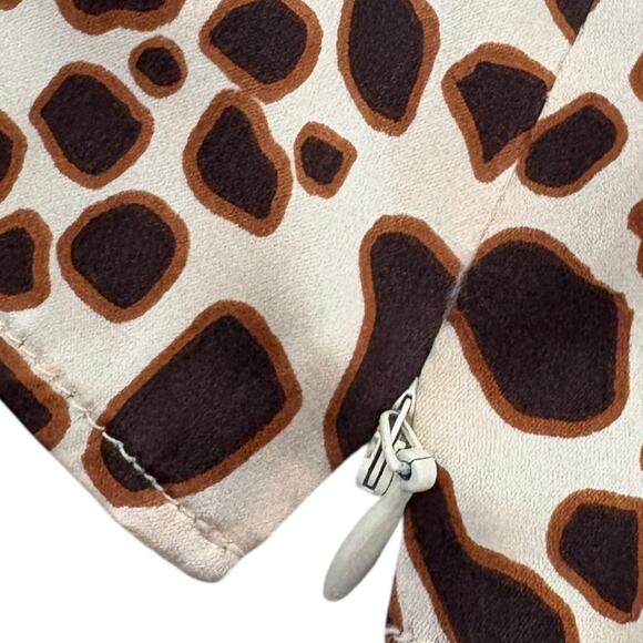 Vintage Y2K Talbots Silk Leopard Babydoll Top Mob Wife Glam Animal Print 12 - Picture 6 of 10